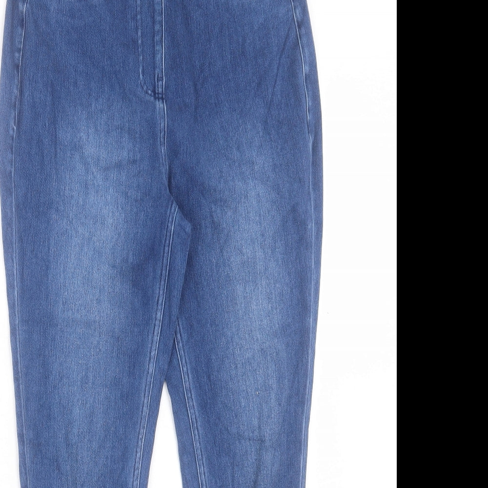 NEXT Womens Blue Cotton Cropped Jeans Size 10 L25 in Regular