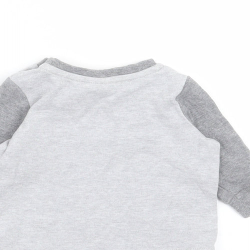 Matalan Boys Grey Cotton Basic Casual Size 0-3 Months Crew Neck Button - Batman