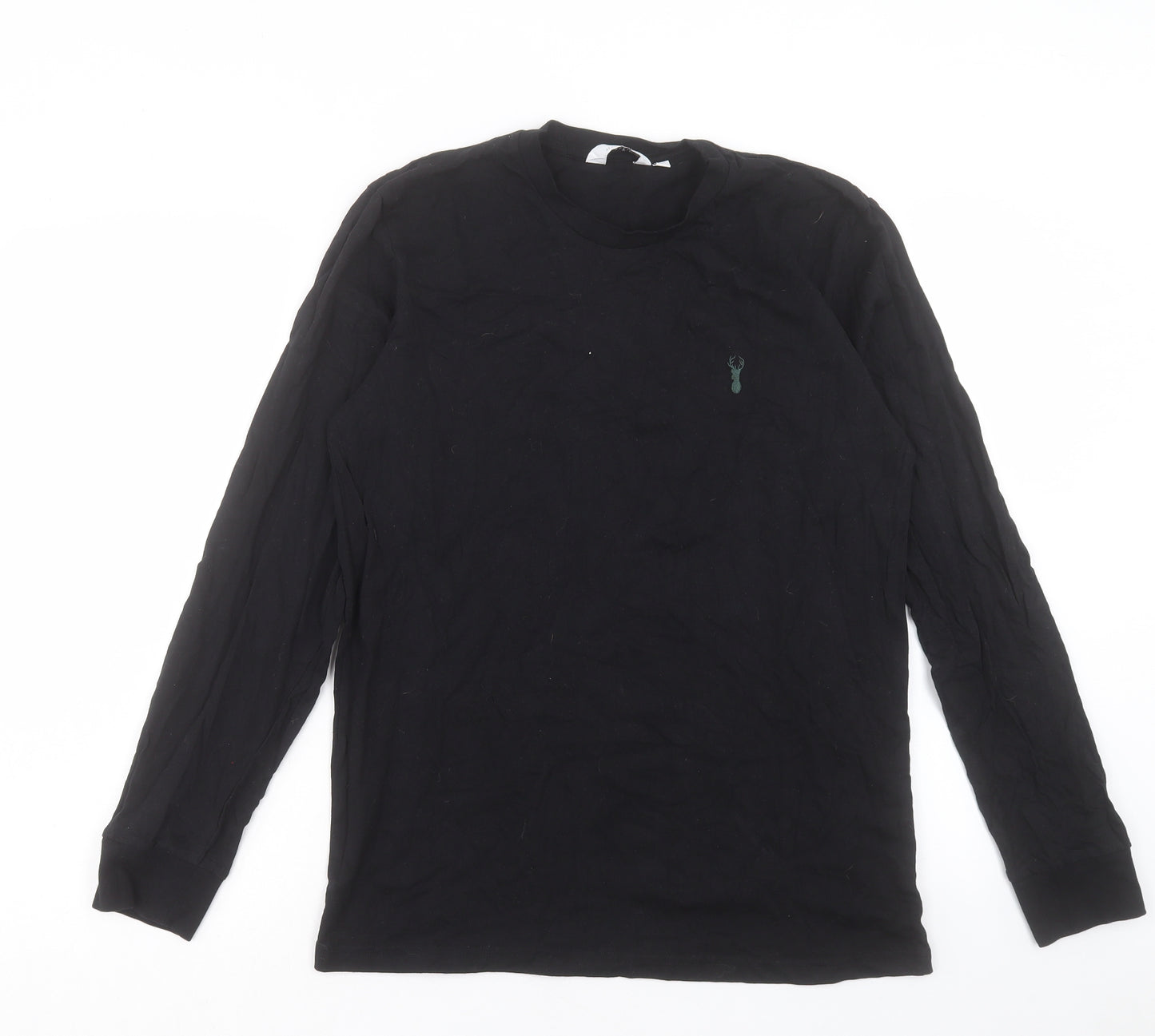 NEXT Mens Black Cotton T-Shirt Size M Crew Neck