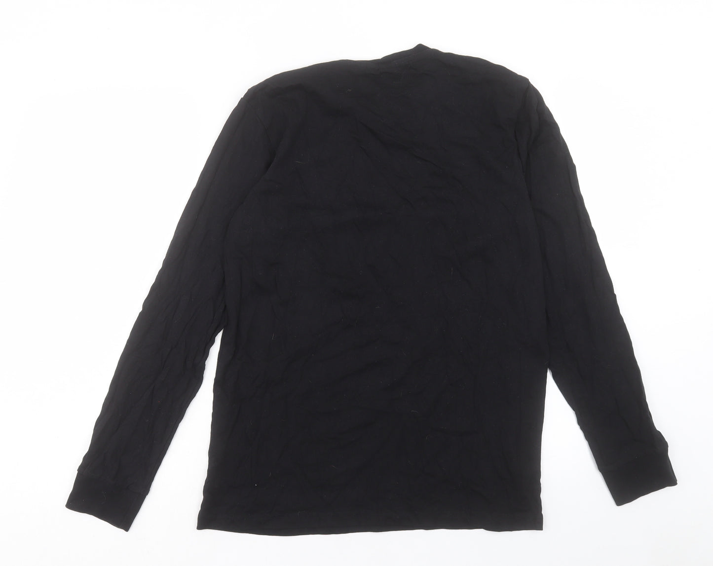NEXT Mens Black Cotton T-Shirt Size M Crew Neck
