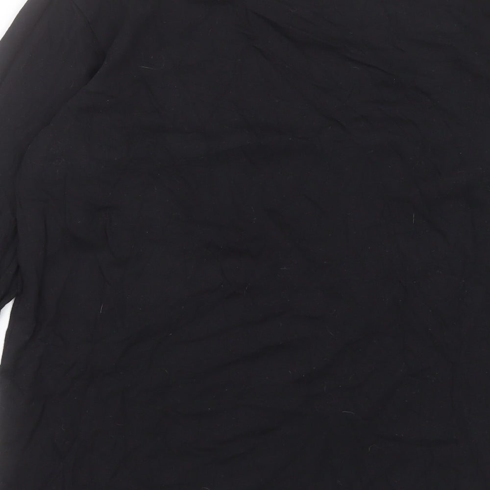 NEXT Mens Black Cotton T-Shirt Size M Crew Neck