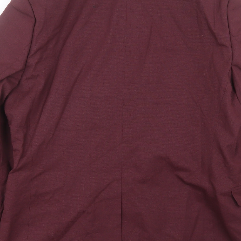Boohoo Mens Purple Polyester Jacket Suit Jacket Size 42