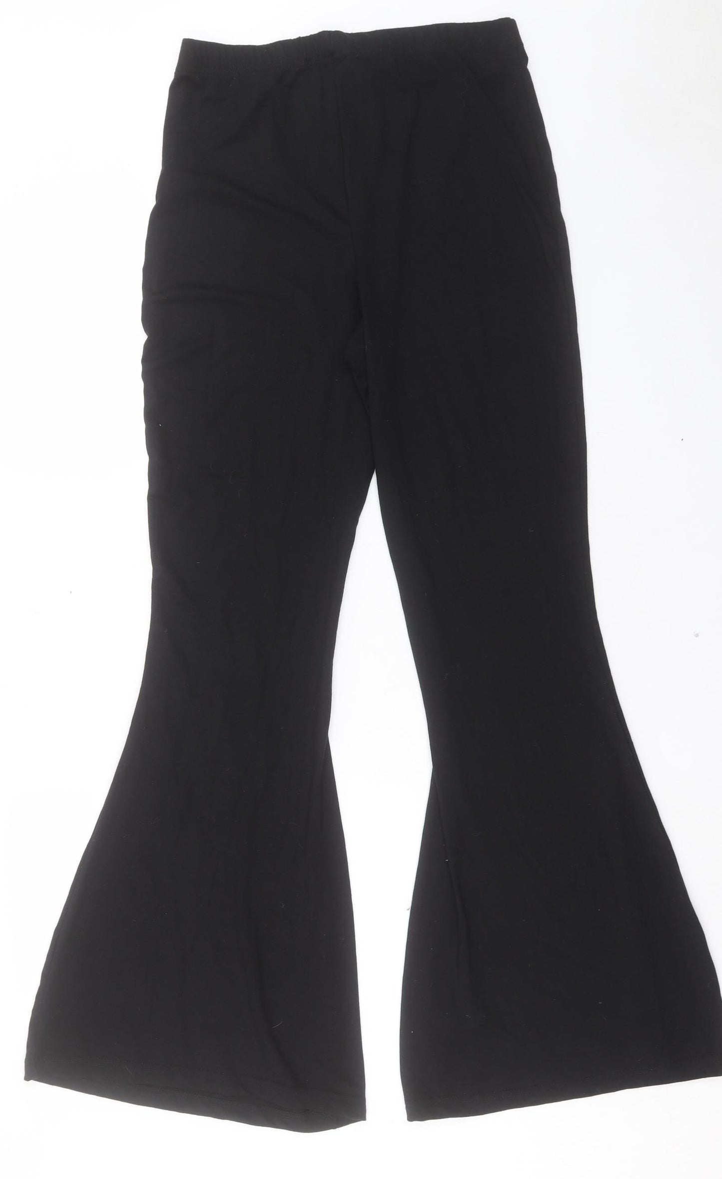 Missguided Womens Black Viscose Trousers Size 10 L33 in Regular