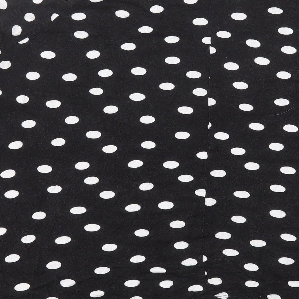 ASOS Womens Black Polka Dot Viscose Basic T-Shirt Size 20 Crew Neck