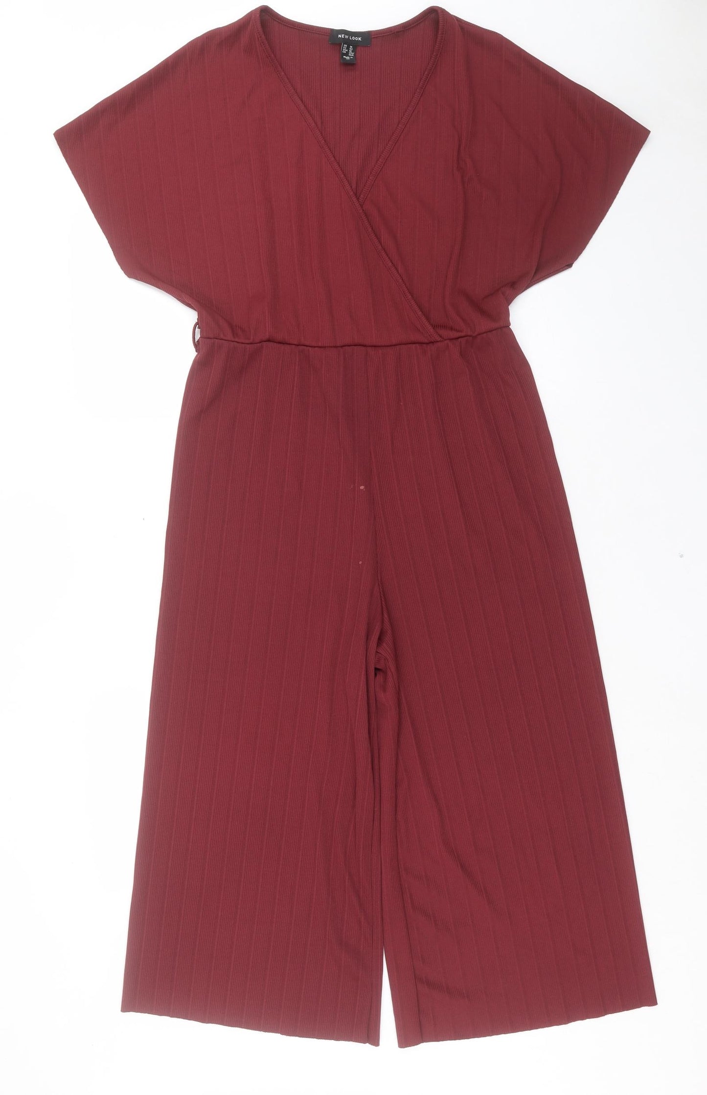 New Look Womens Red Polyester Jumpsuit One-Piece Size 14 L20 in Pullover