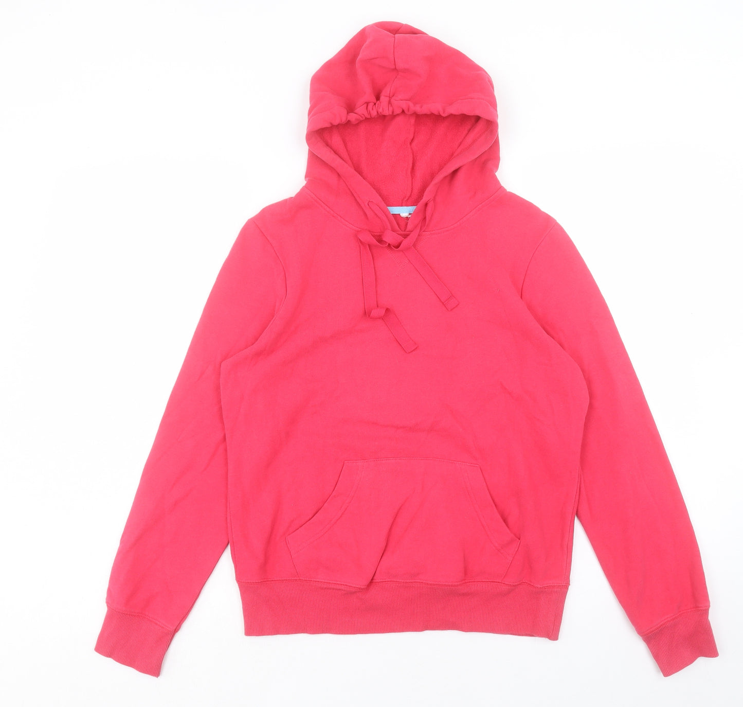 Marks and Spencer Womens Pink Cotton Pullover Hoodie Size 12 Pullover