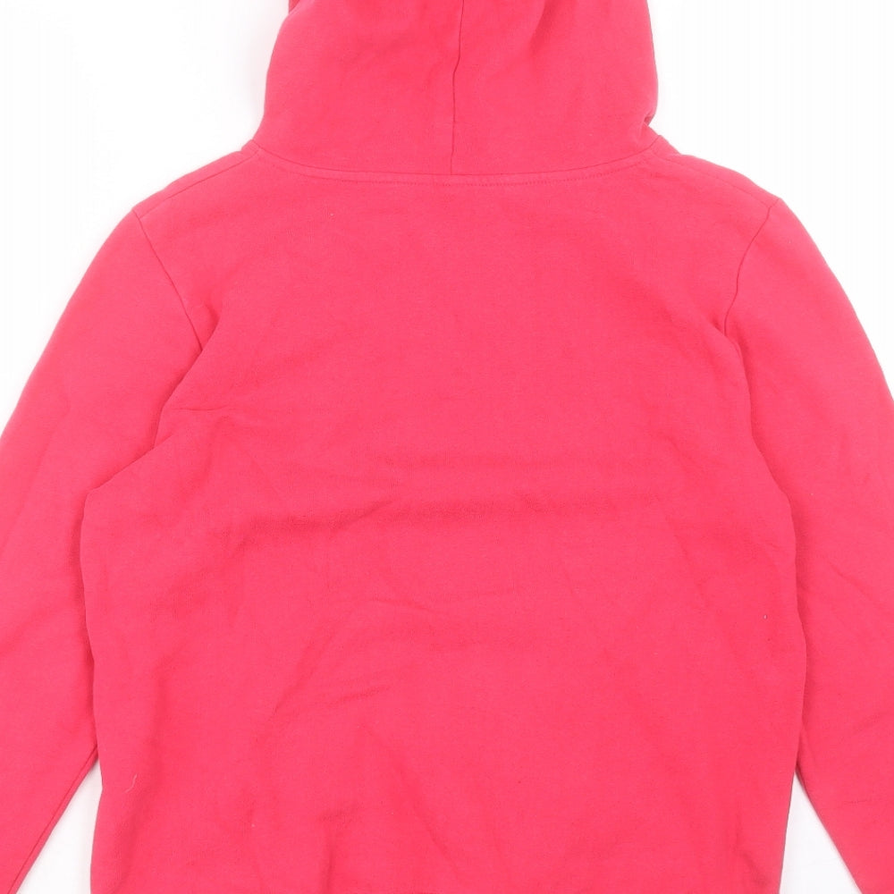 Marks and Spencer Womens Pink Cotton Pullover Hoodie Size 12 Pullover