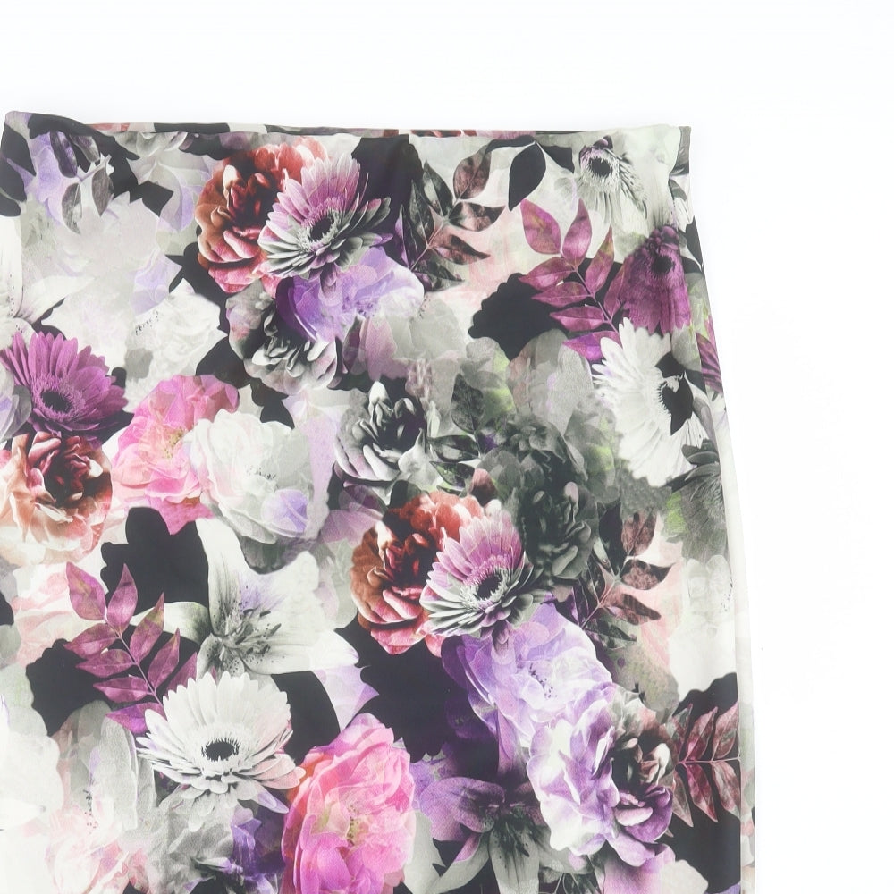 So Fabulous Womens Purple Floral Polyester Straight & Pencil Skort Size 18