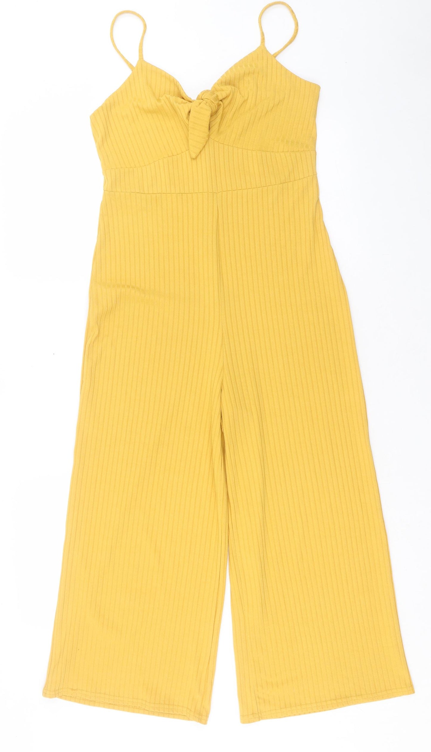 Primark Womens Yellow Polyester Jumpsuit One-Piece Size 10 L22 in Pullover