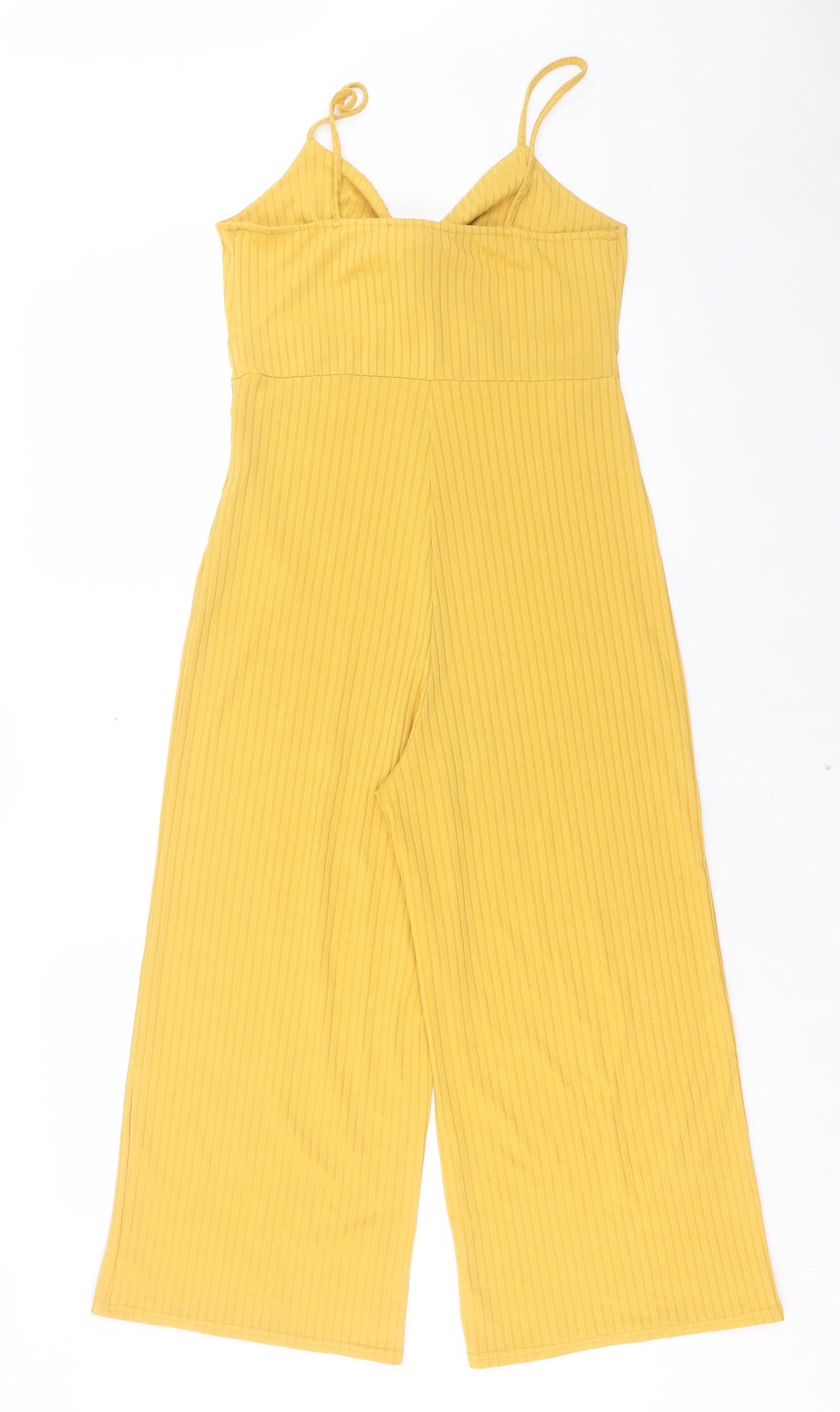 Primark Womens Yellow Polyester Jumpsuit One-Piece Size 10 L22 in Pullover