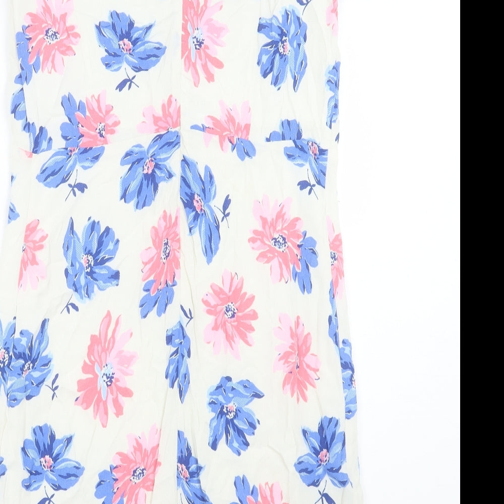 Cath Kidston Womens Multicoloured Floral Polyester A-Line Size 14 Crew Neck Zip