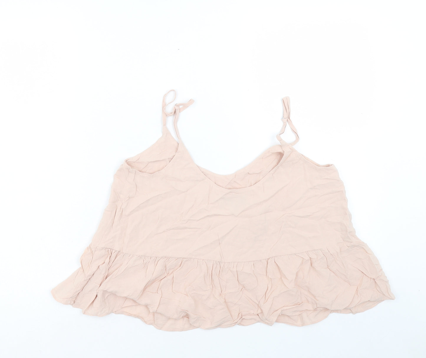 Topshop Womens Pink Viscose Basic Tank Size 10 V-Neck