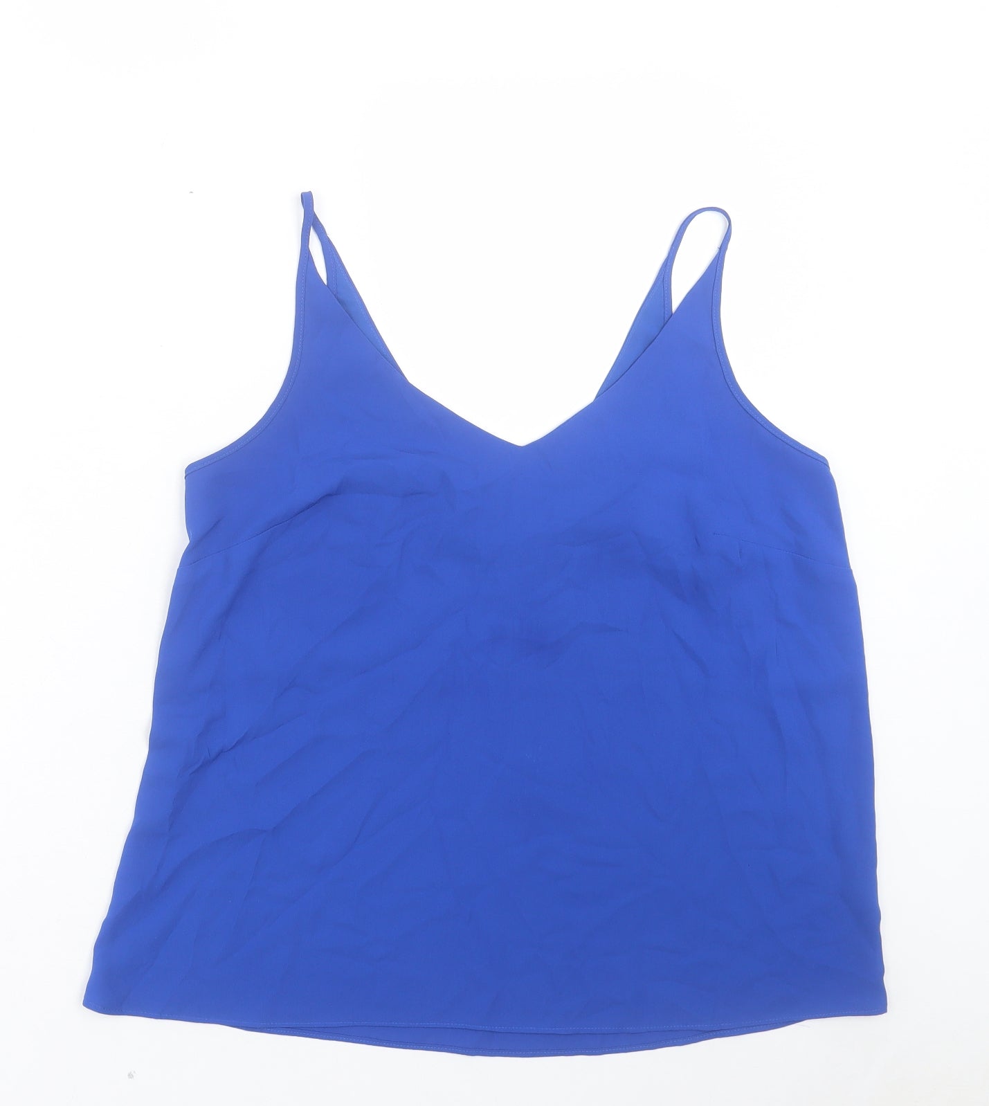 Papaya Womens Blue Polyester Camisole Tank Size 14 V-Neck