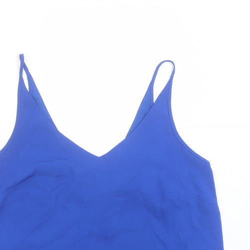 Papaya Womens Blue Polyester Camisole Tank Size 14 V-Neck