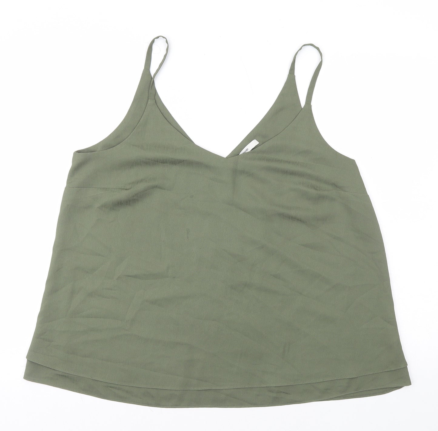 George Womens Green Polyester Camisole Tank Size 16 V-Neck