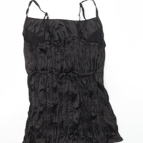 New Look Womens Black Polyester Camisole Tank Size 10 Square Neck