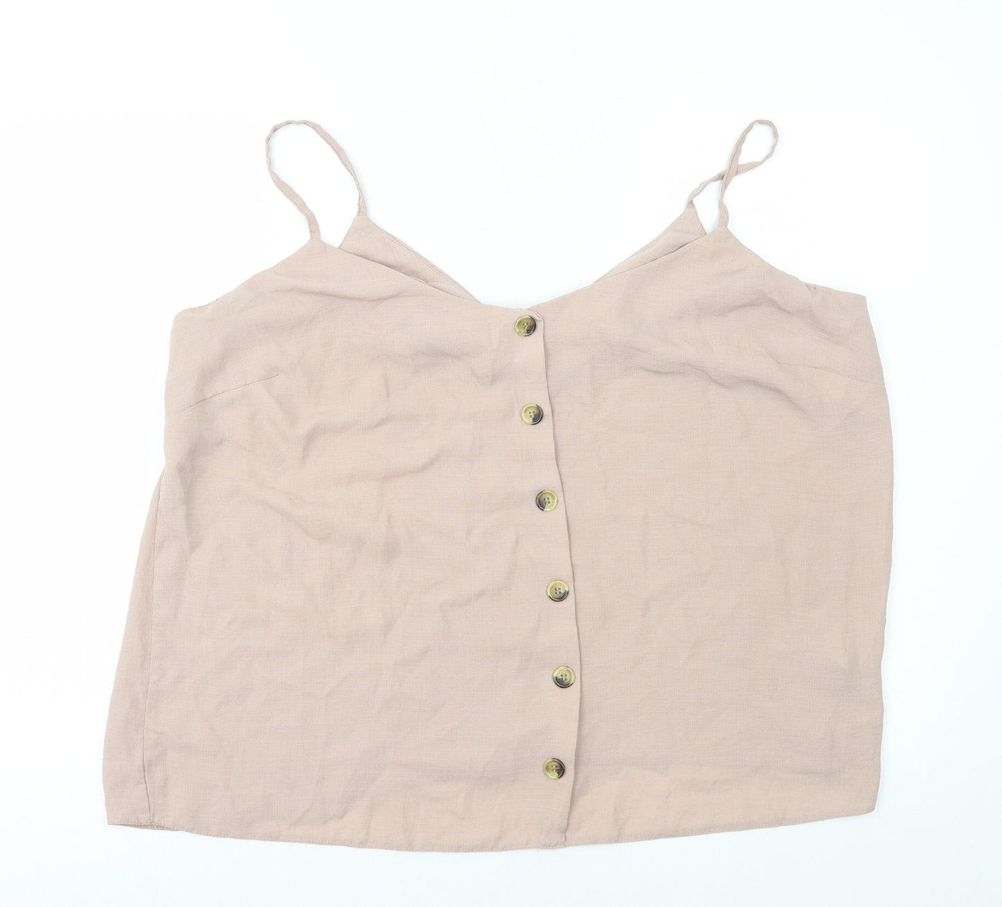 New Look Womens Pink Polyester Camisole Tank Size 20 V-Neck
