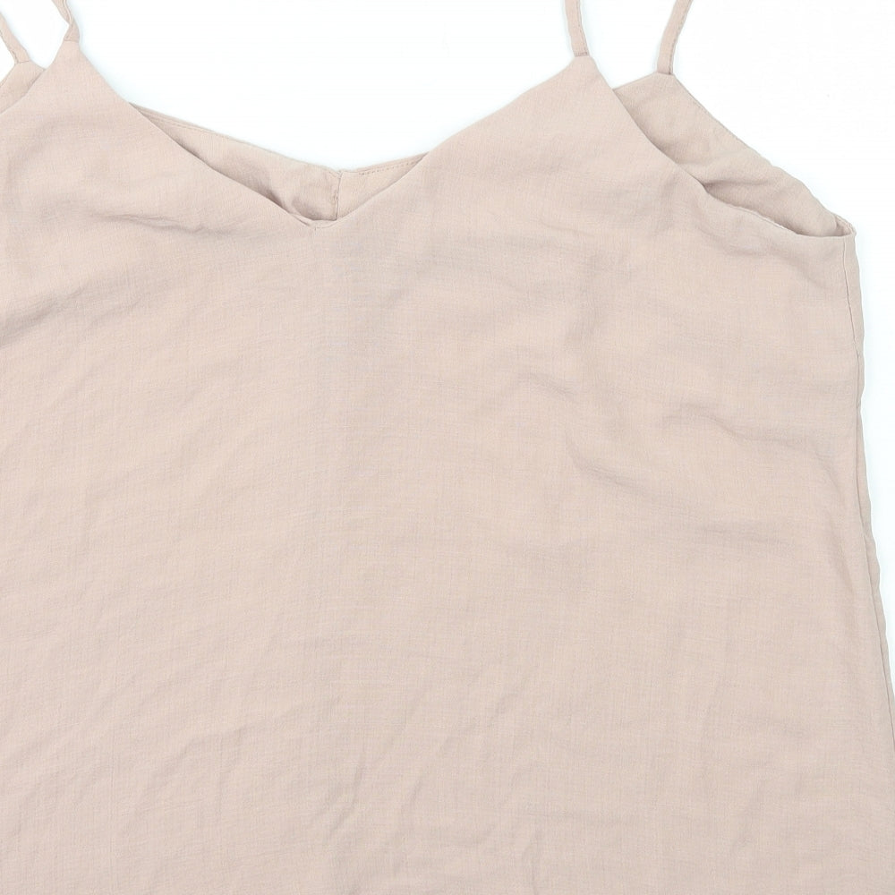 New Look Womens Pink Polyester Camisole Tank Size 20 V-Neck