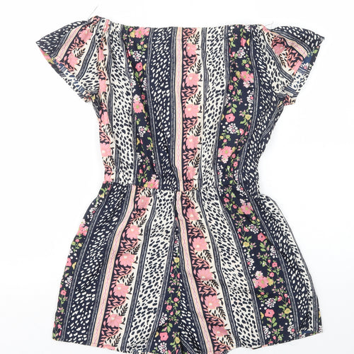 Atmosphere Womens Multicoloured Geometric Polyester Playsuit One-Piece Size 10 Pullover