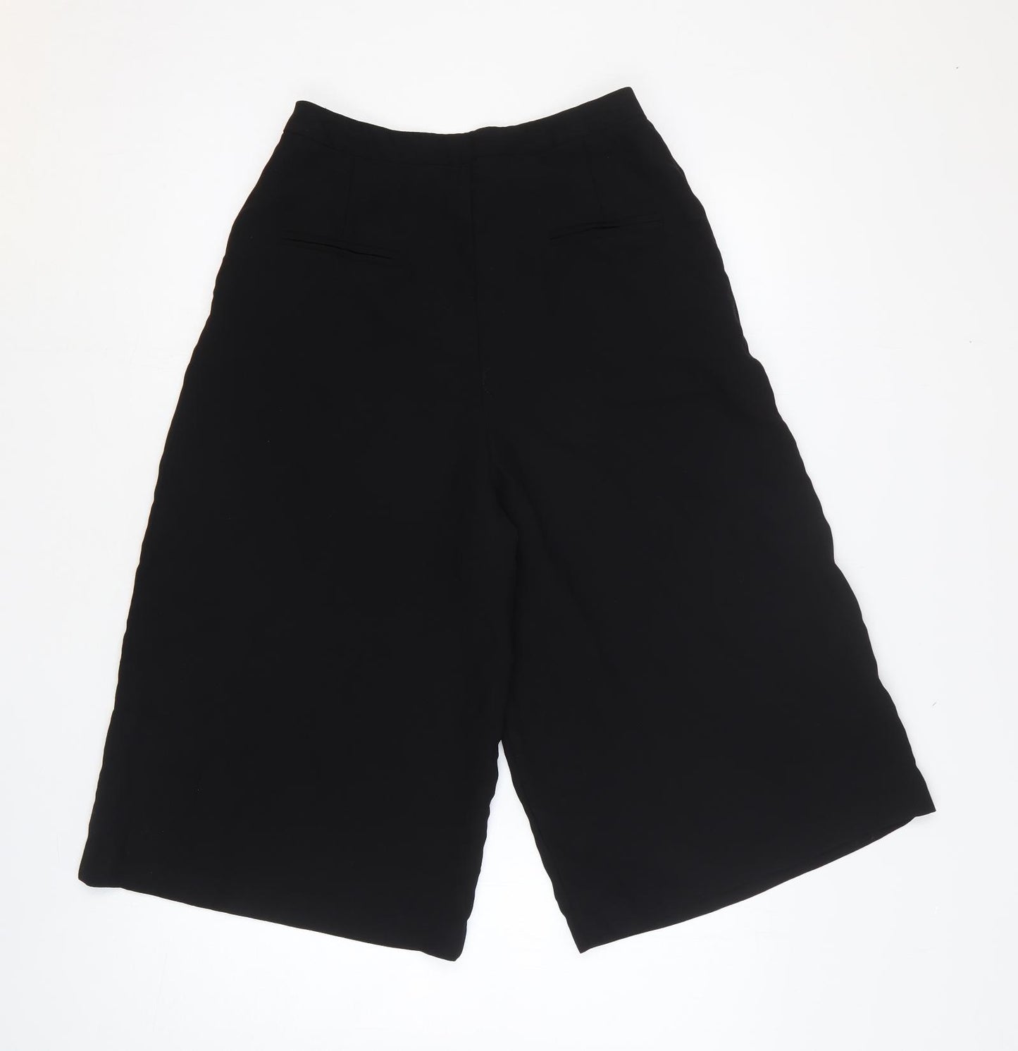 New Look Womens Black Polyester Culotte Shorts Size 8 L16 in Regular Zip