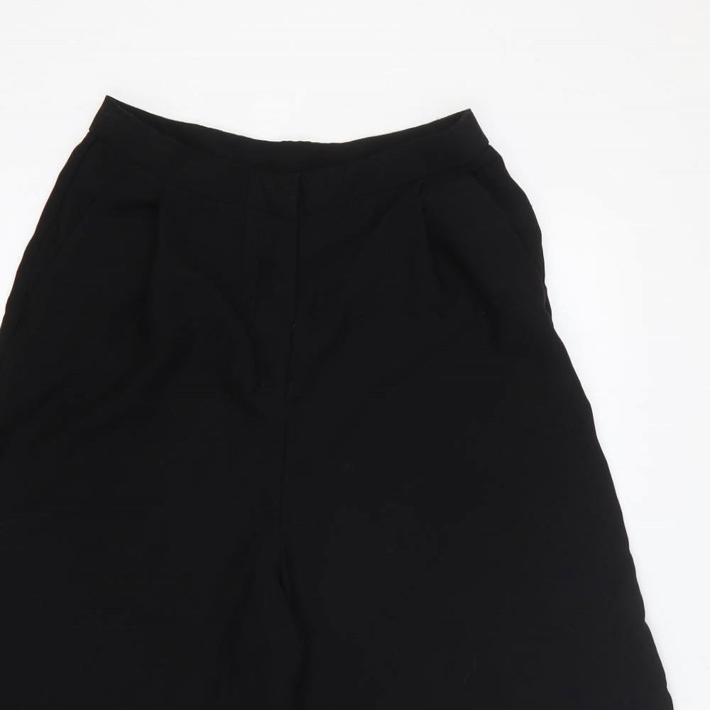 New Look Womens Black Polyester Culotte Shorts Size 8 L16 in Regular Zip
