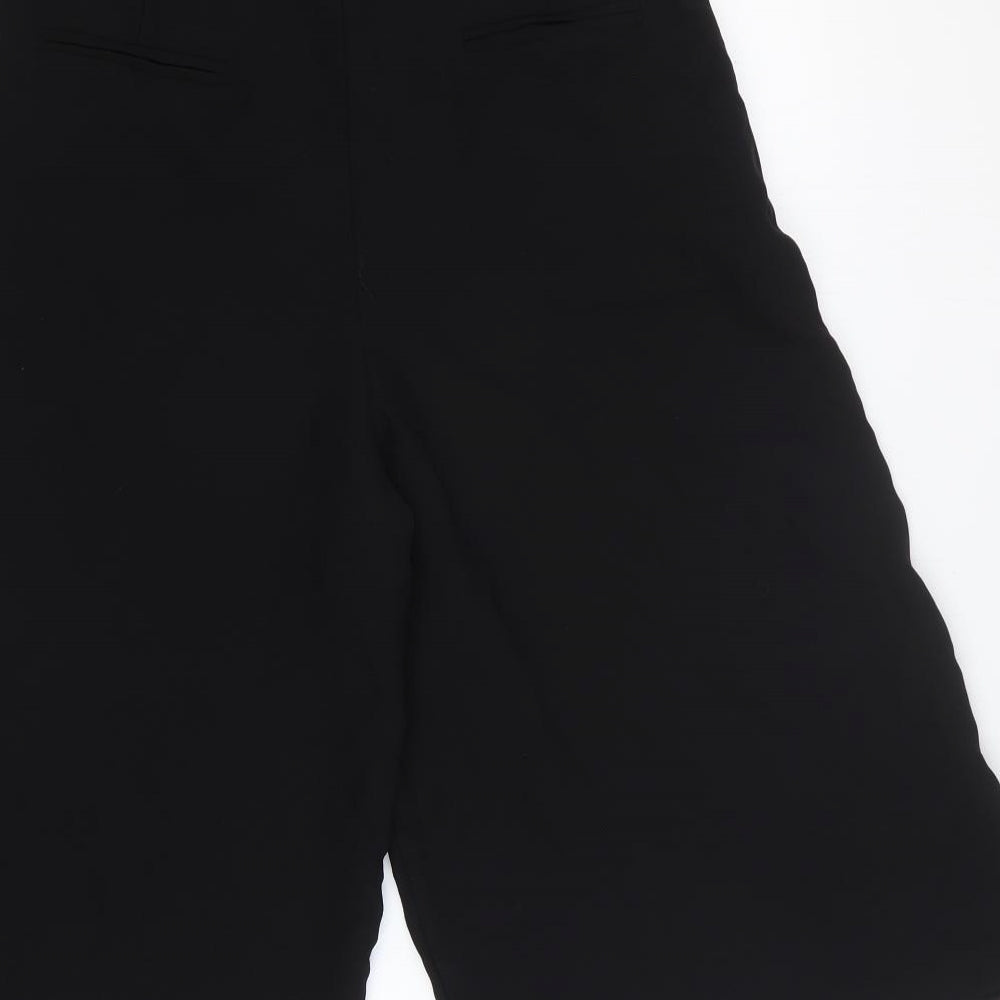 New Look Womens Black Polyester Culotte Shorts Size 8 L16 in Regular Zip