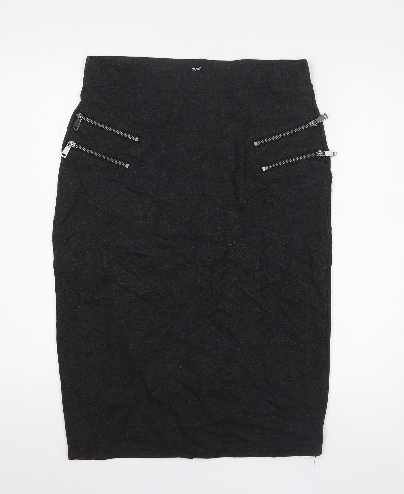 NEXT Womens Grey Polyester Straight & Pencil Skirt Size 14