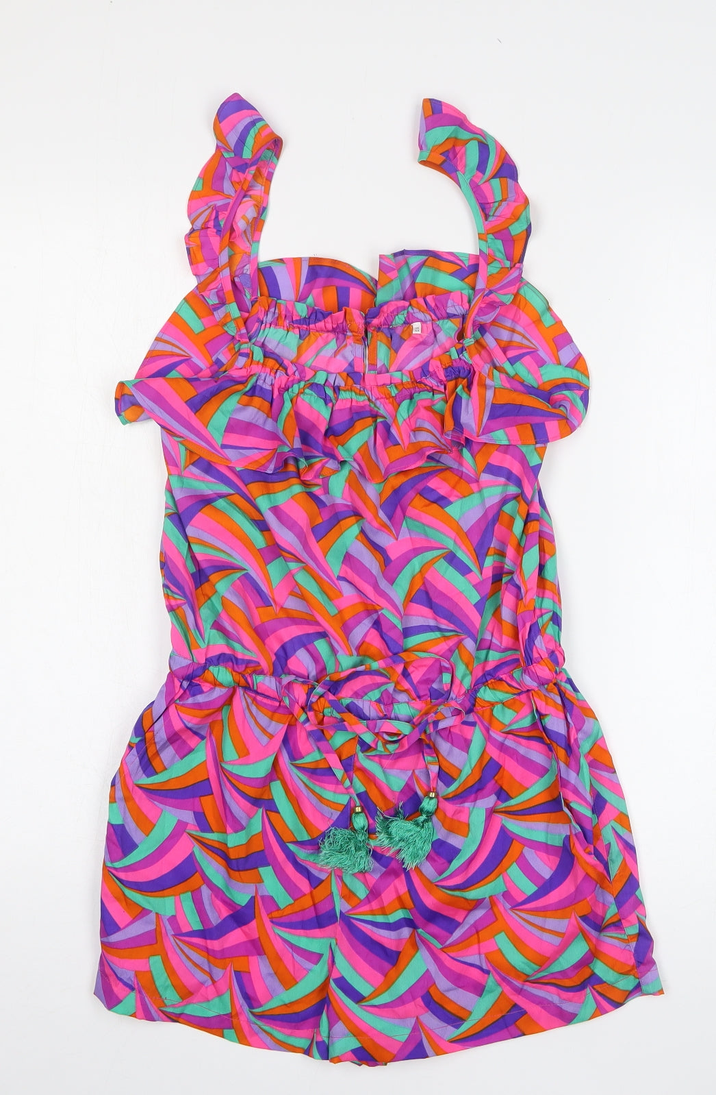 Preworn Womens Multicoloured Floral Polyester Fit & Flare Size XS Round Neck Pullover