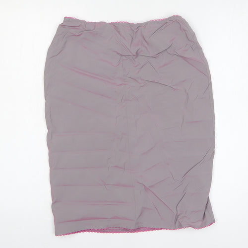 Topshop Womens Grey Viscose Straight & Pencil Skirt Size 10