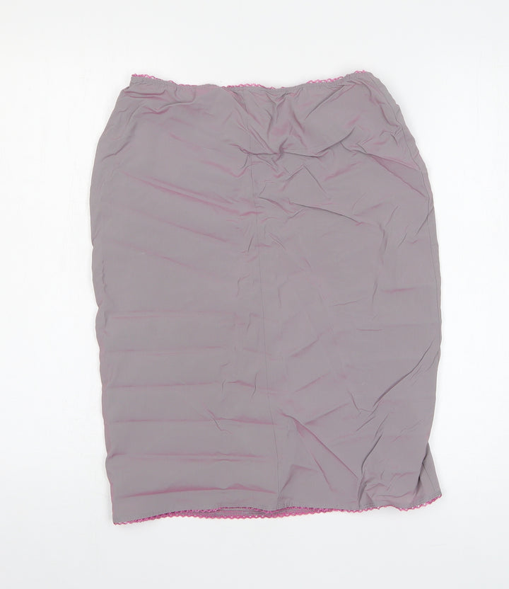 Topshop Womens Grey Viscose Straight & Pencil Skirt Size 10