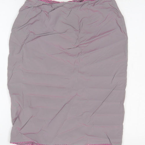 Topshop Womens Grey Viscose Straight & Pencil Skirt Size 10