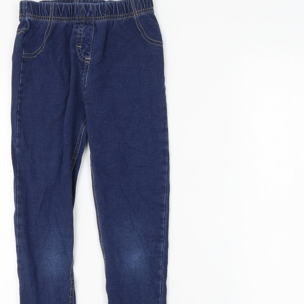 George Girls Blue Cotton Jegging Jeans Size 8-9 Years Regular Pullover