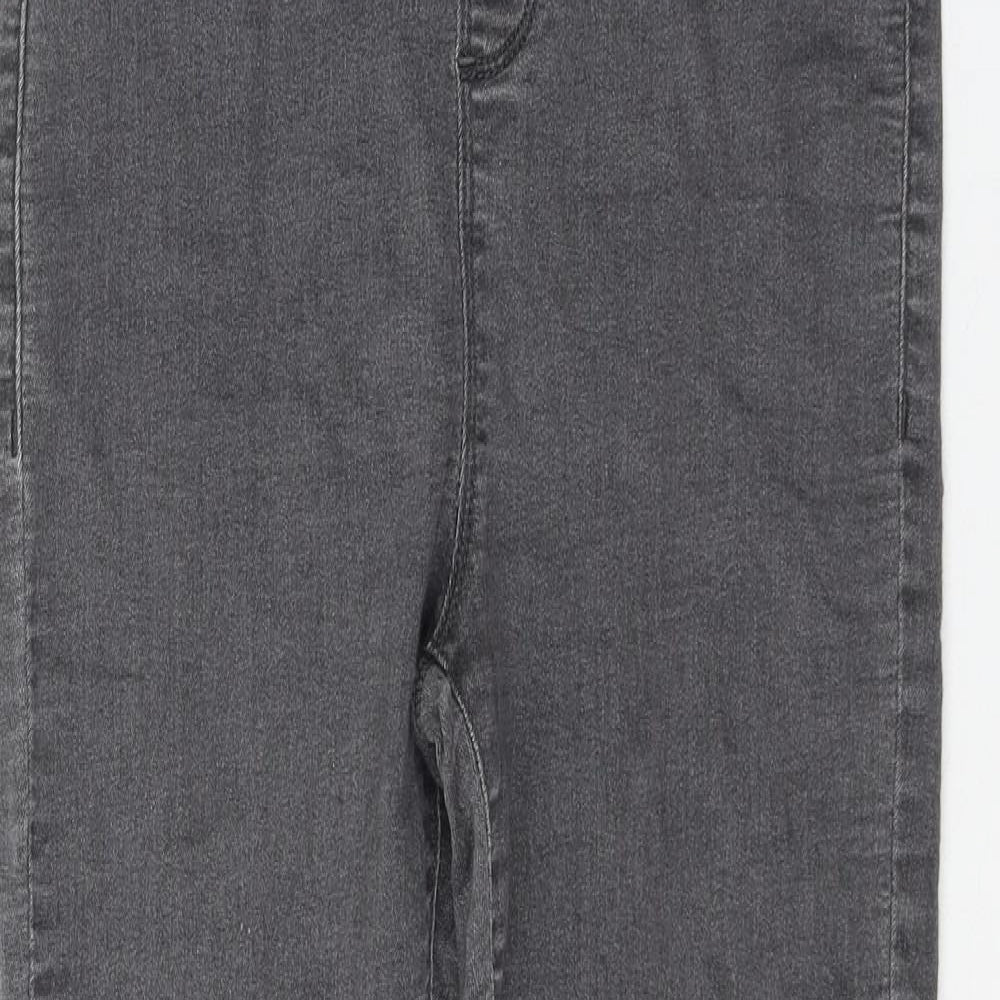 Peacocks Womens Grey Cotton Jegging Jeans Size 10 L27 in Regular