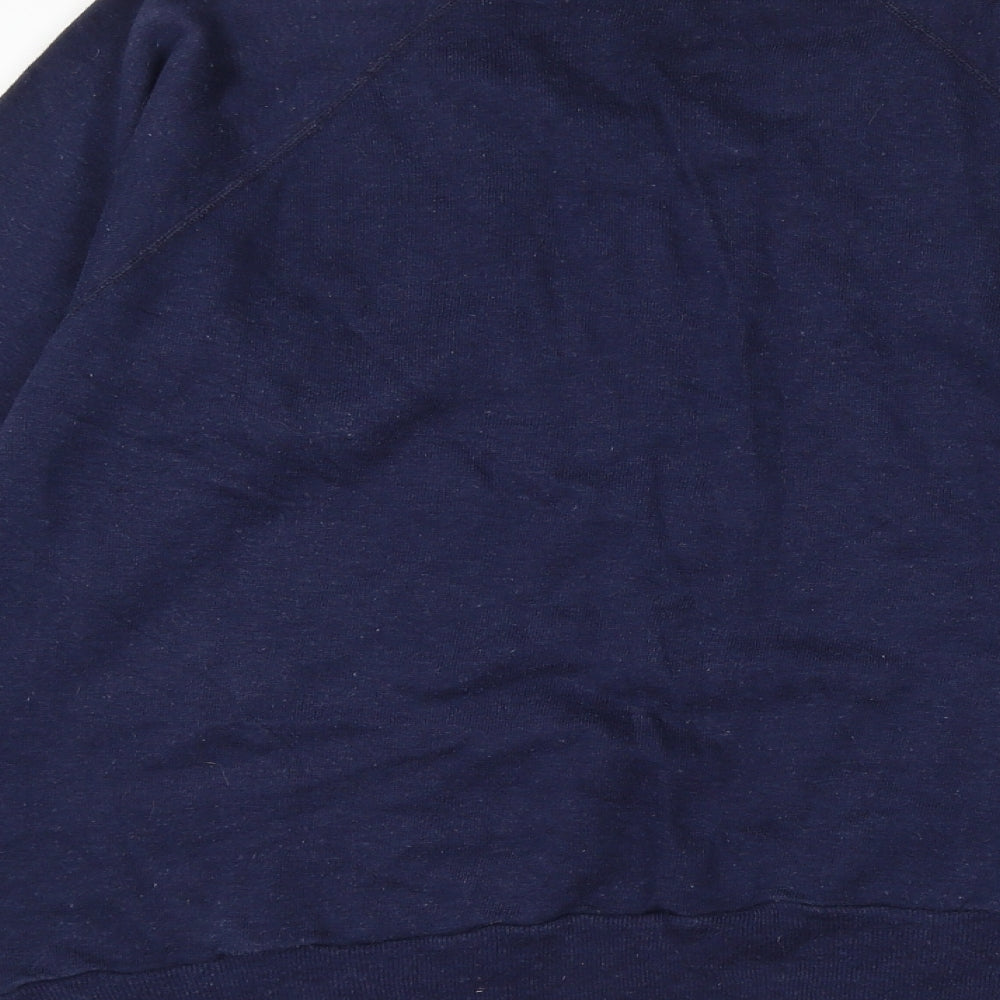 Wrangler Womens Blue Cotton Pullover Sweatshirt Size L Pullover