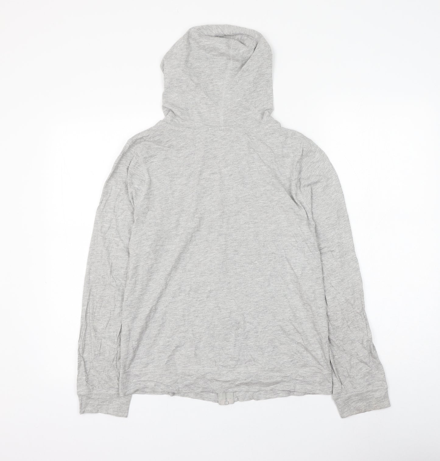 George Womens Grey Cotton Full Zip Hoodie Size 10 Zip