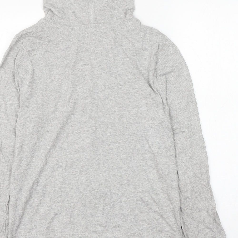 George Womens Grey Cotton Full Zip Hoodie Size 10 Zip