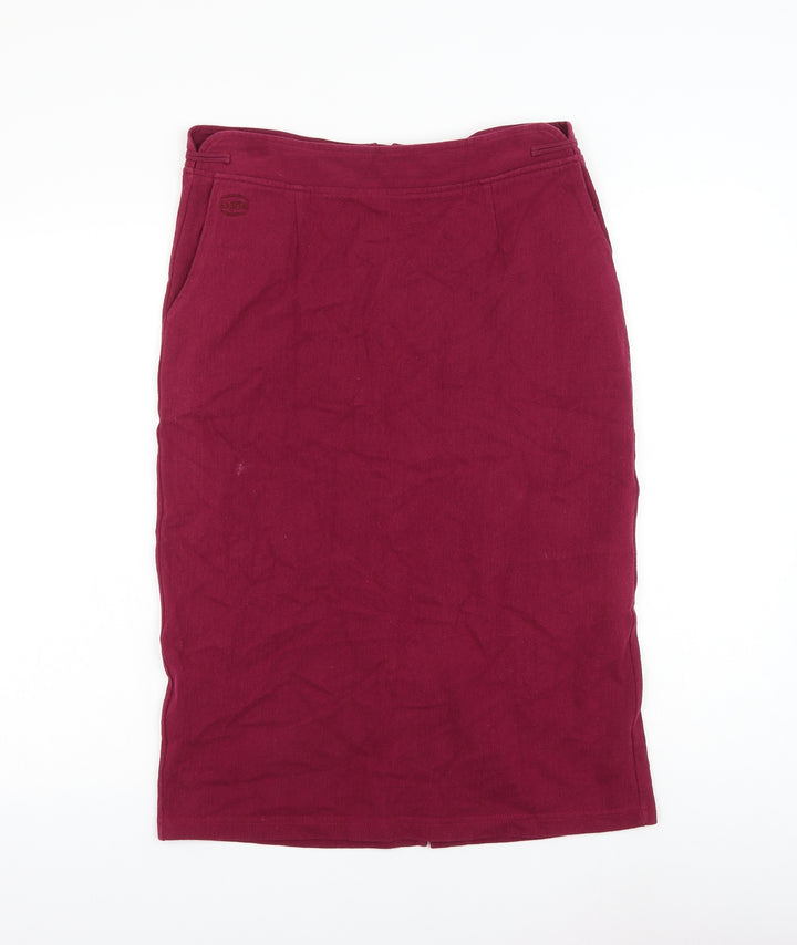 Carth Womens Purple Cotton Straight & Pencil Skirt Size 32 in Zip
