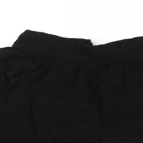 Primark Womens Black Viscose Basic Blouse Size 8 Round Neck
