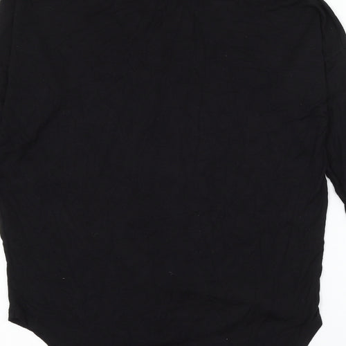 Select Womens Black Viscose Basic Blouse Size 10 V-Neck