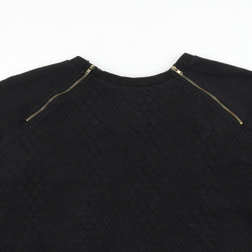 Atmosphere Womens Black Polyester Pullover Sweatshirt Size 16 Pullover