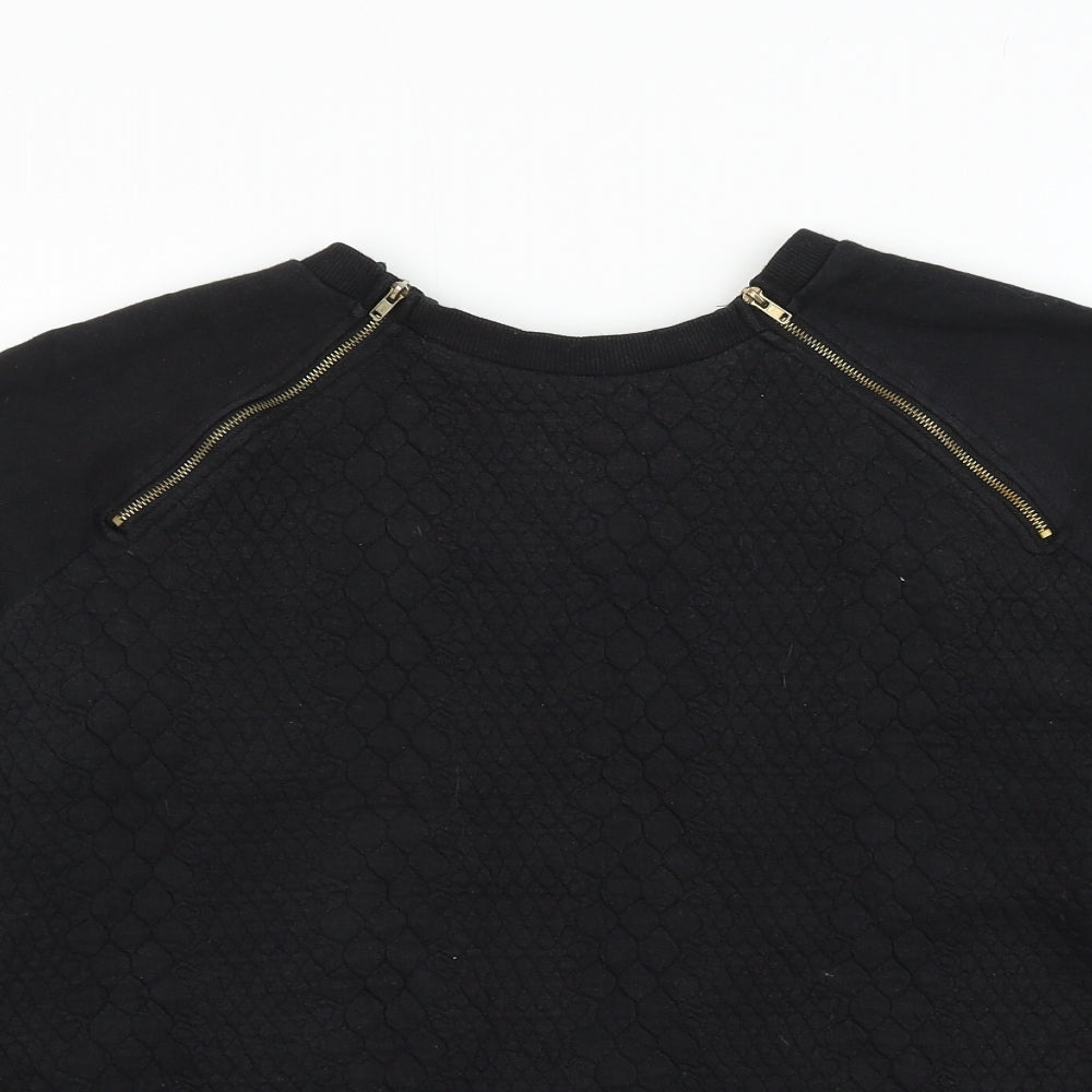 Atmosphere Womens Black Polyester Pullover Sweatshirt Size 16 Pullover