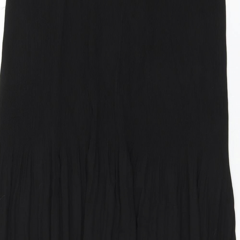 Primark Womens Black Polyester Pleated Skirt Size 20 Zip