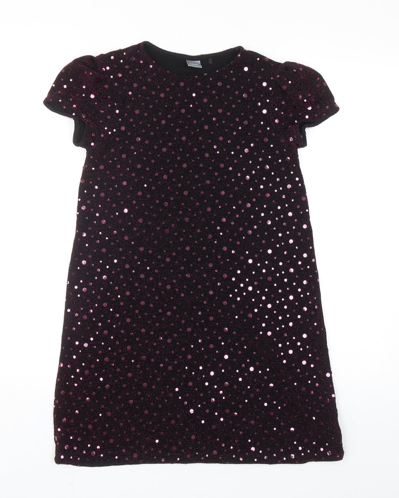 NEXT Girls Pink Spotted Nylon A-Line Size 10 Years Round Neck Pullover