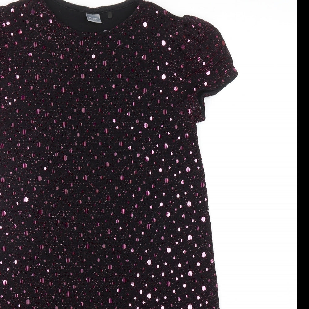 NEXT Girls Pink Spotted Nylon A-Line Size 10 Years Round Neck Pullover