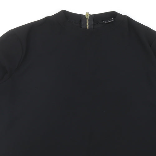Atmosphere Womens Black Polyester Basic Blouse Size 10 Mock Neck