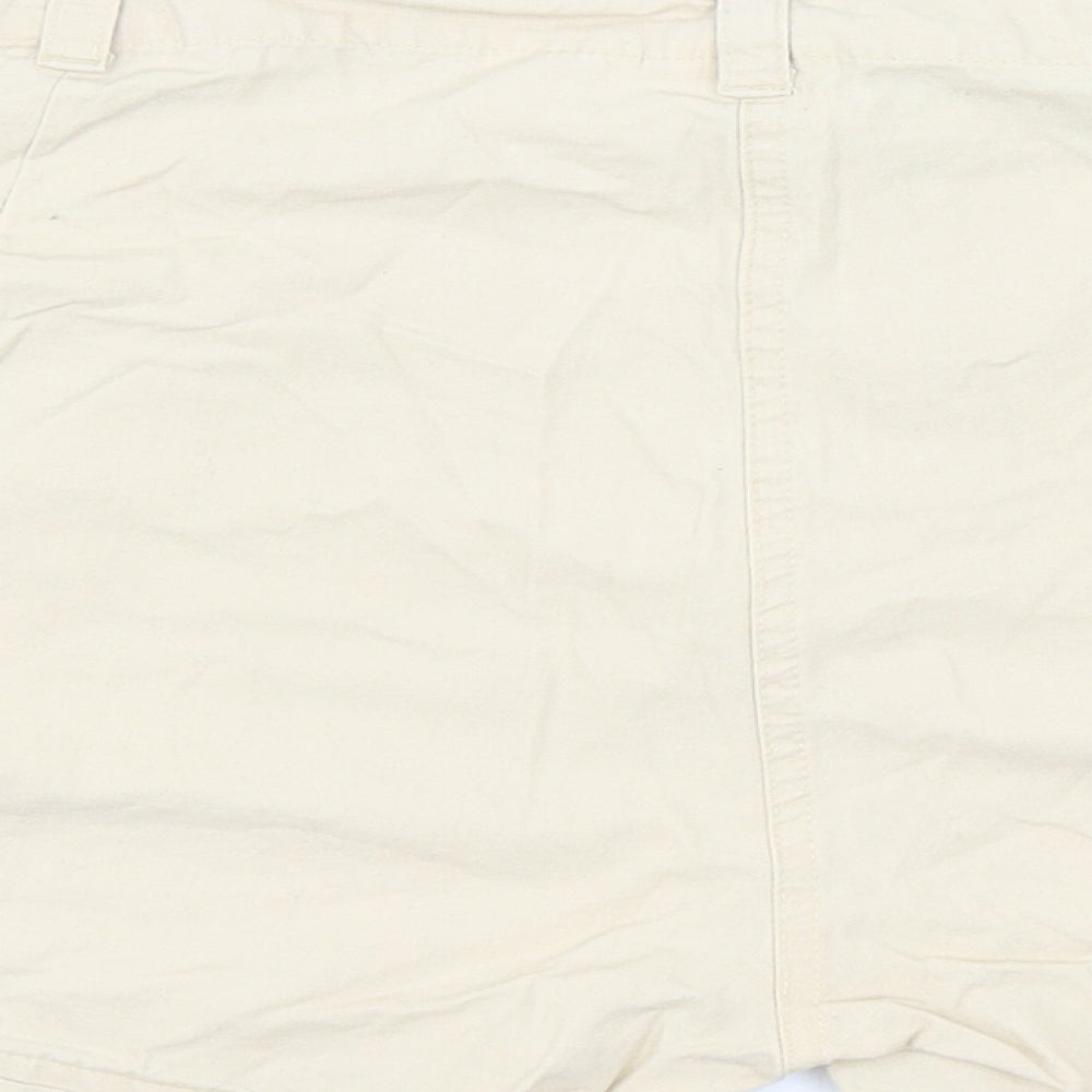 Select Womens Beige Cotton Cargo Shorts Size 18 L3 in Regular Zip