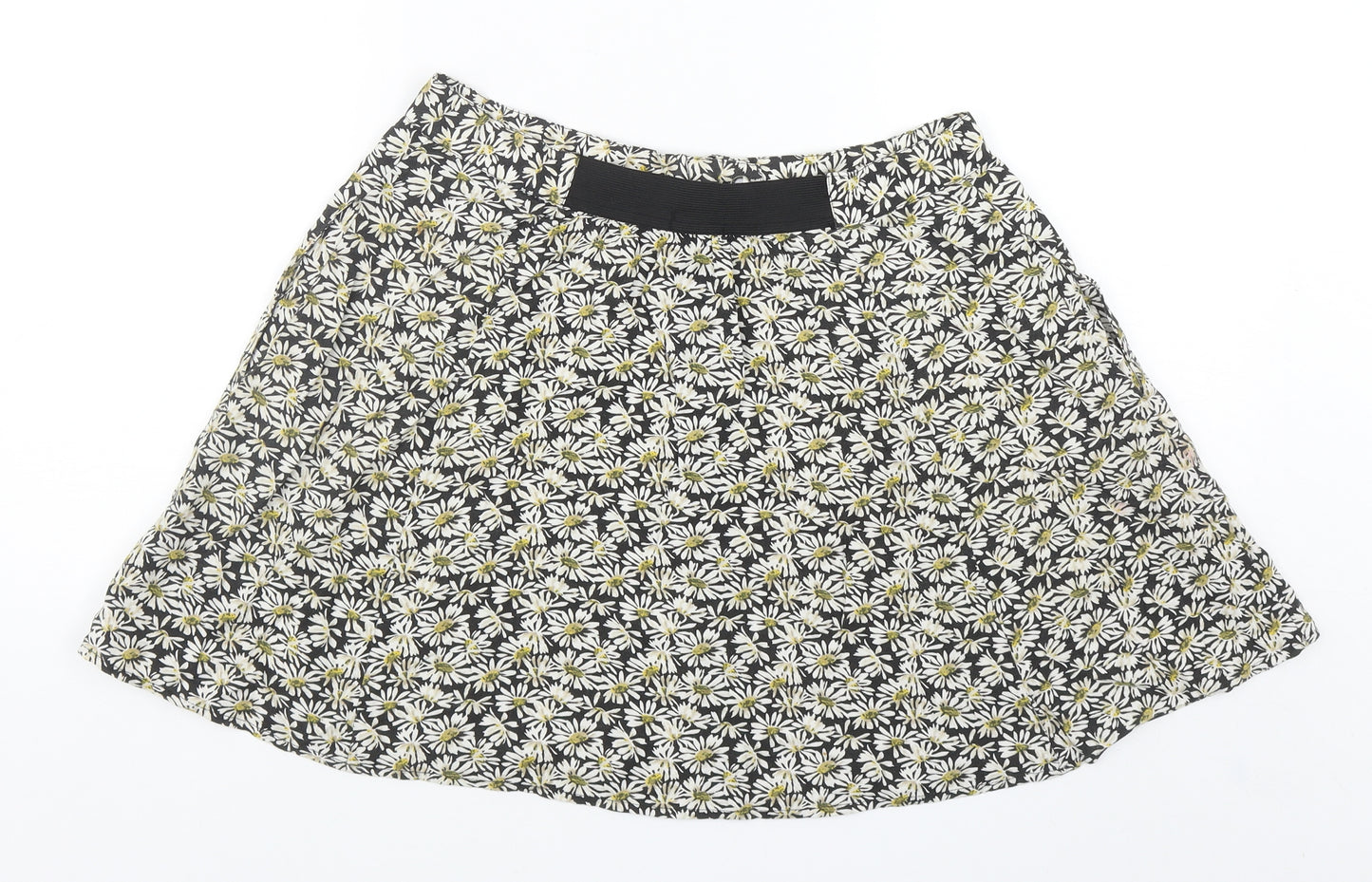 Cooperative Womens Multicoloured Floral Viscose Skater Skirt Size L Zip