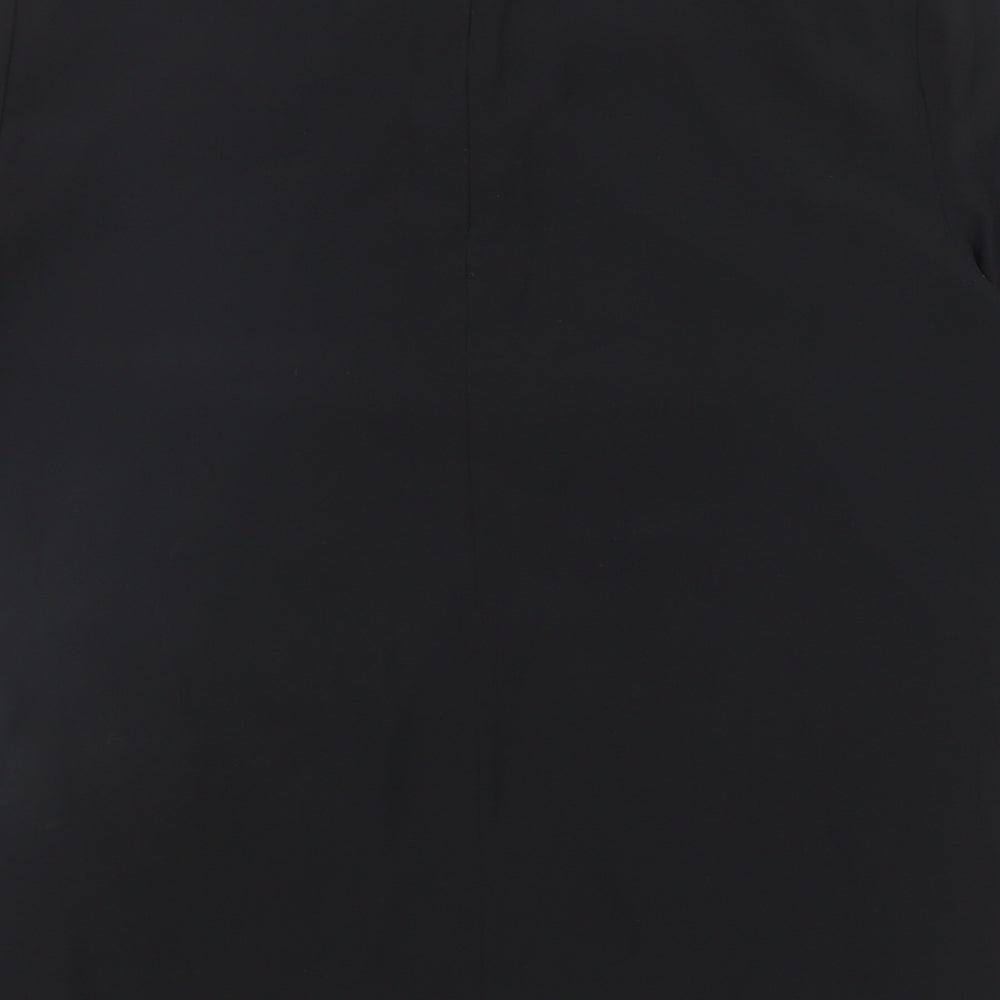Marks and Spencer Womens Black Polyester Basic Blouse Size 8 Round Neck