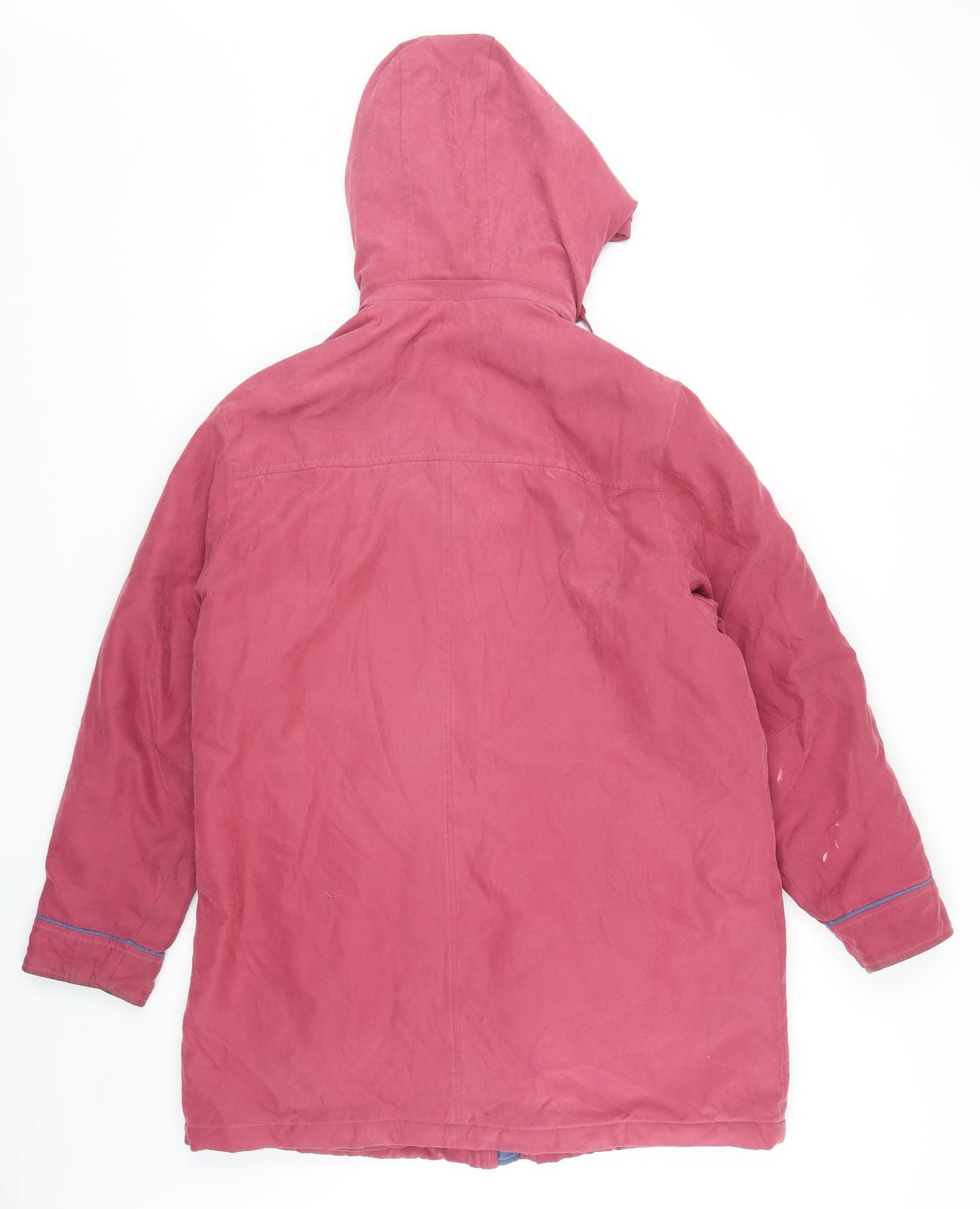 Eliza Gray Womens Pink Overcoat Coat Size 14 Snap