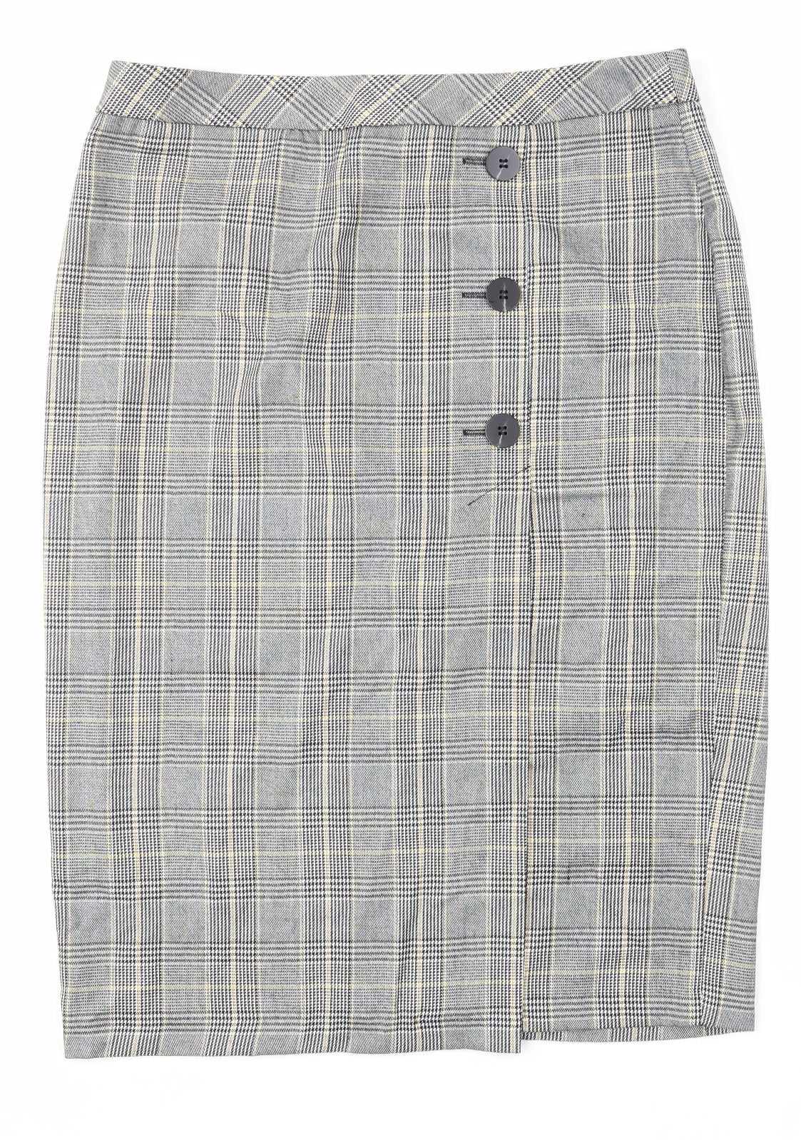 Peacocks Womens Multicoloured Plaid Polyester Straight & Pencil Skirt Size 14 Zip